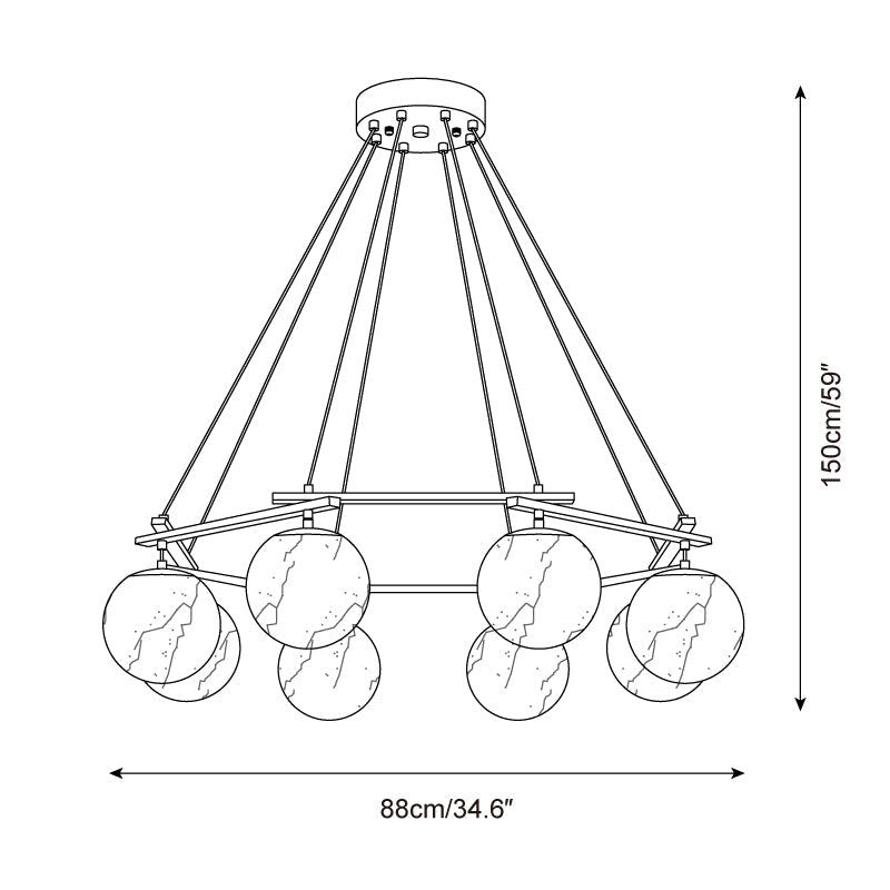 Miira Alabaster Chandelier — product view 7