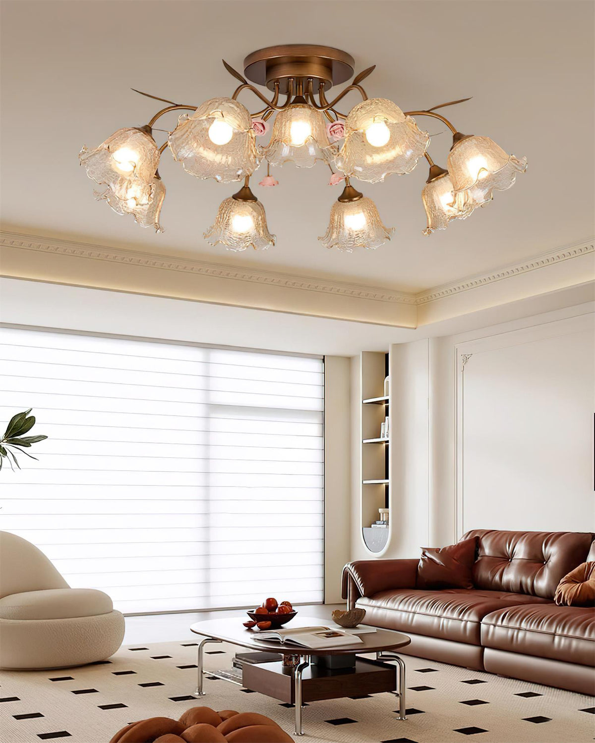 Celestia Glass Ceiling Lamp — product view 3