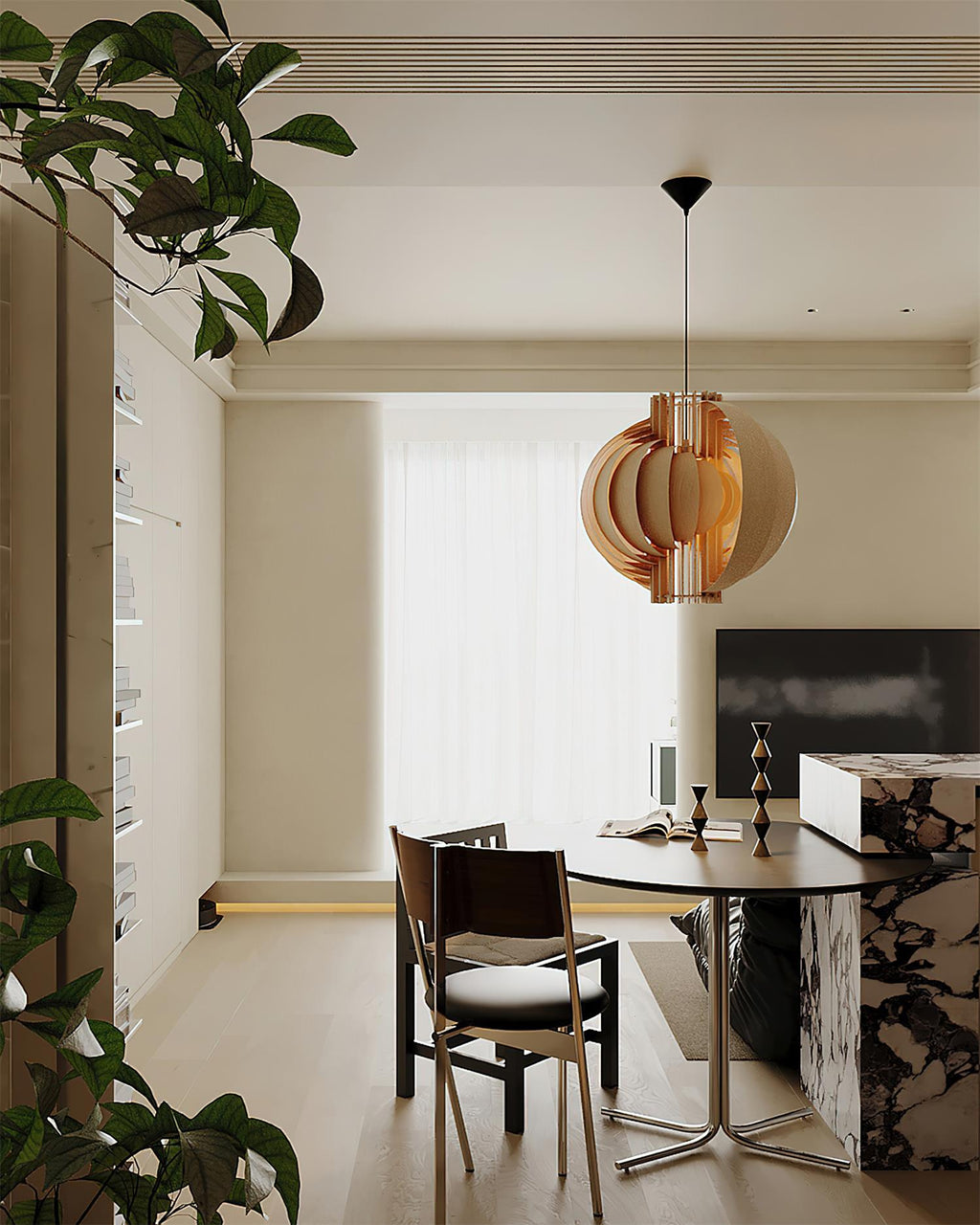 Moon Wood Pendant Lamp — product view 3