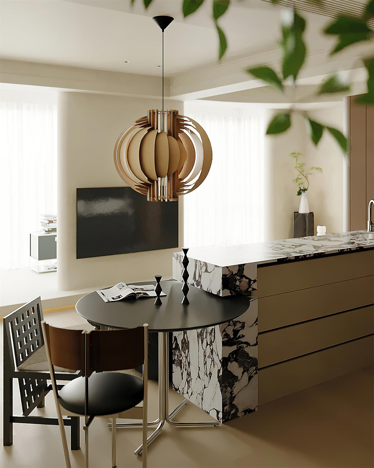 Moon Wood Pendant Lamp — product view 8