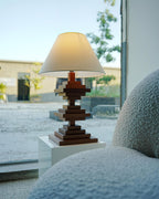 Wooden Tower Wood Table Lamp — product view 10