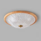 Frostwave Ripple Wood Ceiling Lamp — product view 3