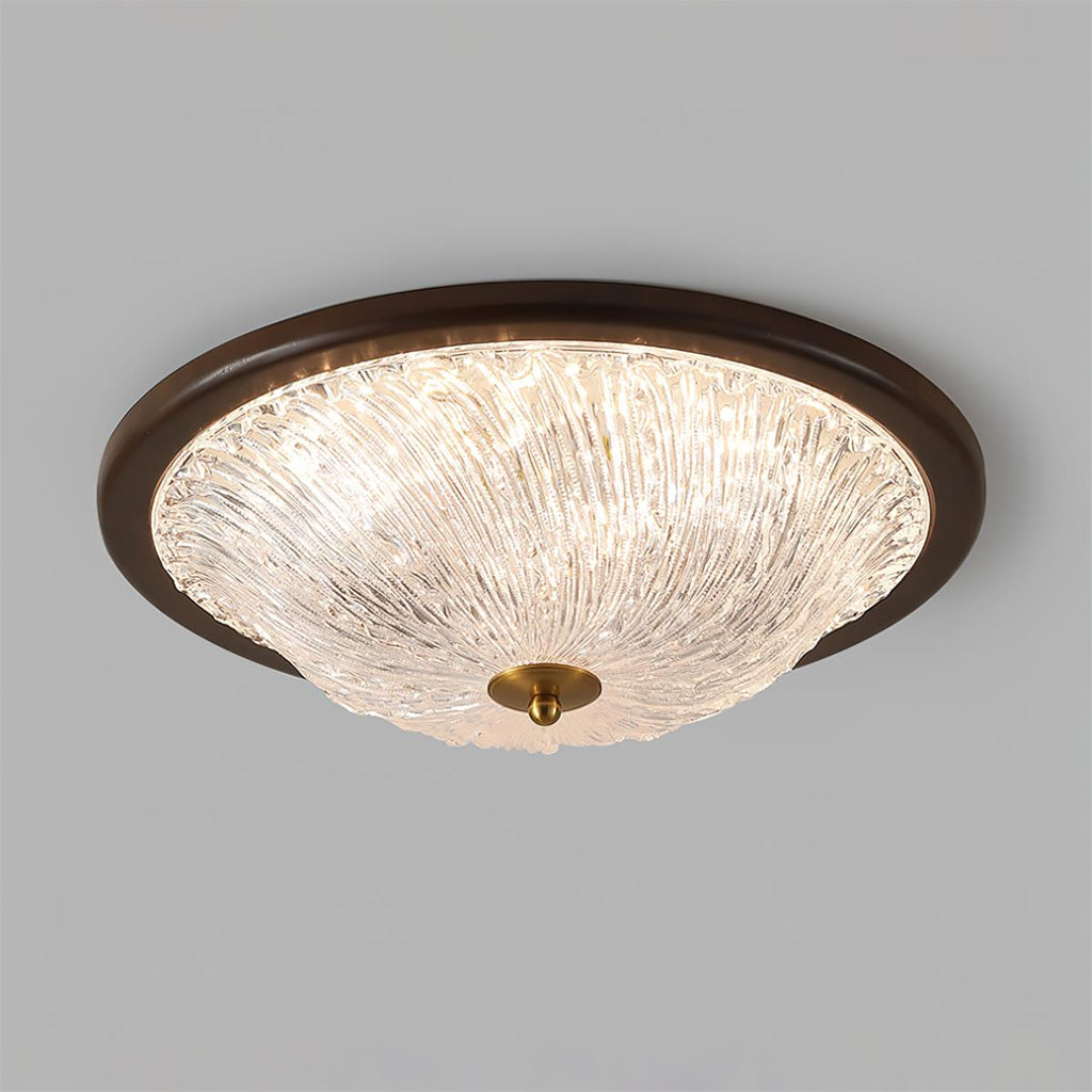 Frostwave Ripple Wood Ceiling Lamp — product view 4