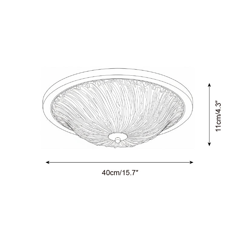 Frostwave Ripple Wood Ceiling Lamp — product view 5