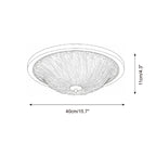 Frostwave Ripple Wood Ceiling Lamp — product view 5