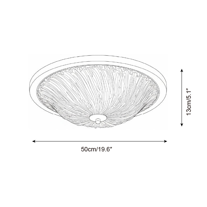Frostwave Ripple Wood Ceiling Lamp — product view 6