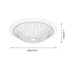 Frostwave Ripple Wood Ceiling Lamp — product view 6
