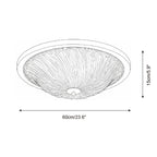 Frostwave Ripple Wood Ceiling Lamp — product view 7