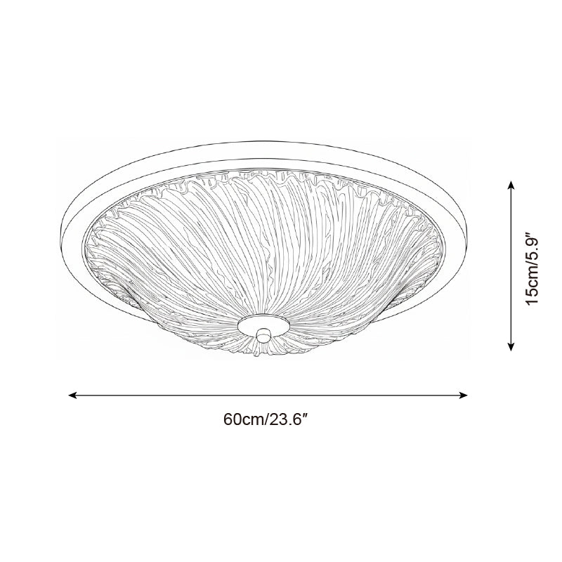 Frostwave Ripple Wood Ceiling Lamp — product view 7