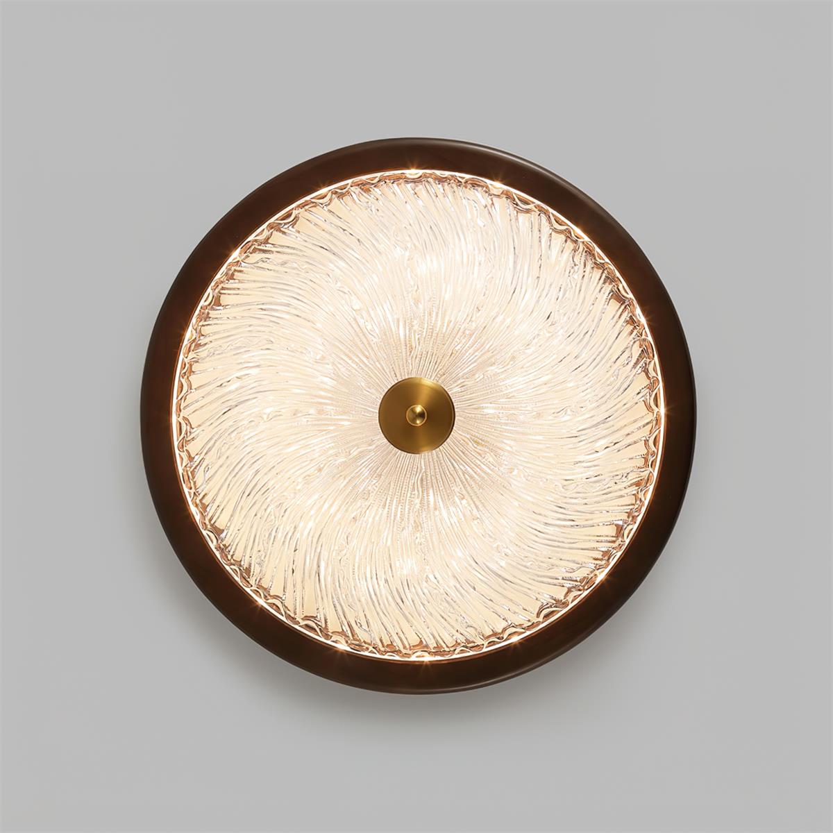 Frostwave Ripple Wood Ceiling Lamp — product view 10