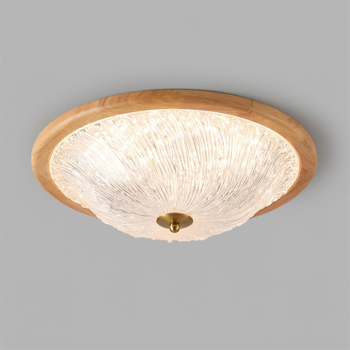 Frostwave Ripple Wood Ceiling Lamp — product view 12