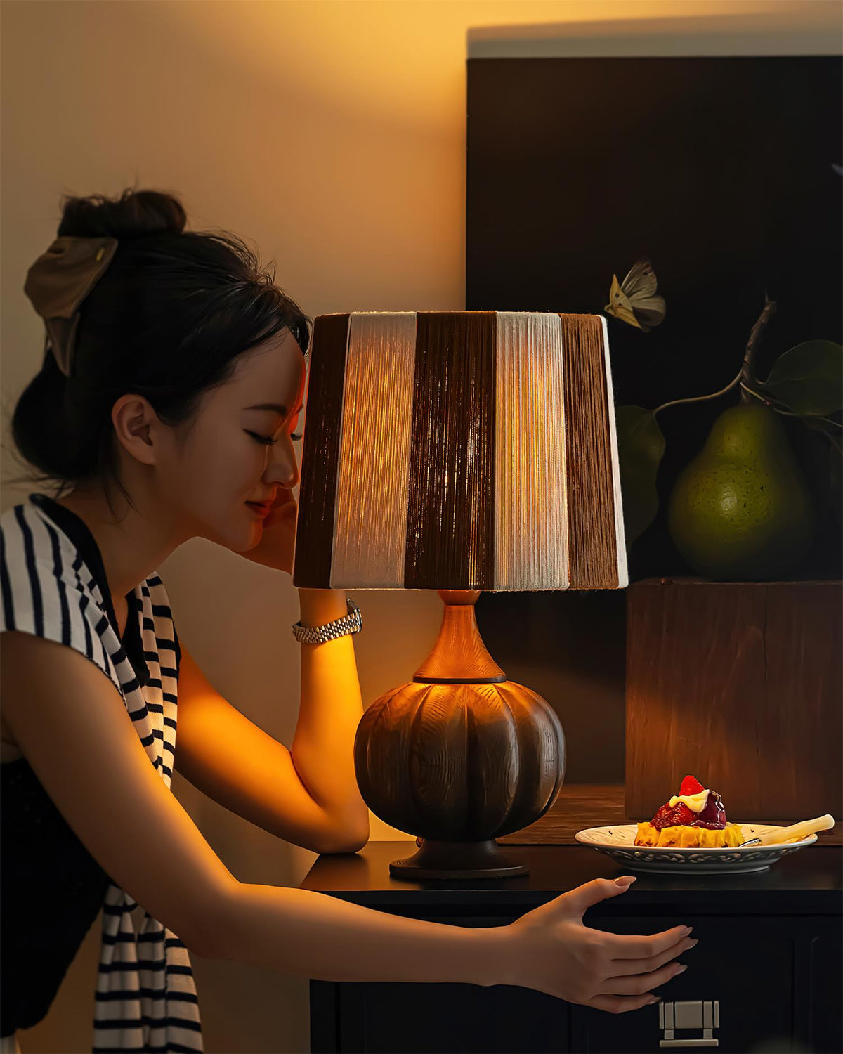 Harmony Stripe Wood Table Lamp — product view 13