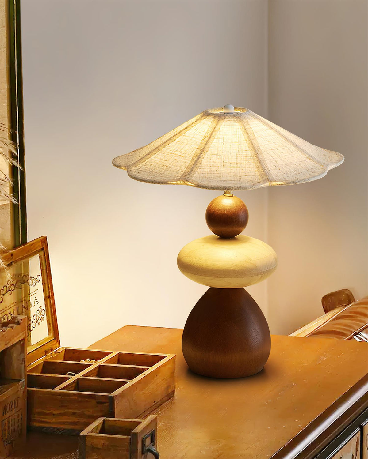 Equinox Wood Table Lamp — product view 3