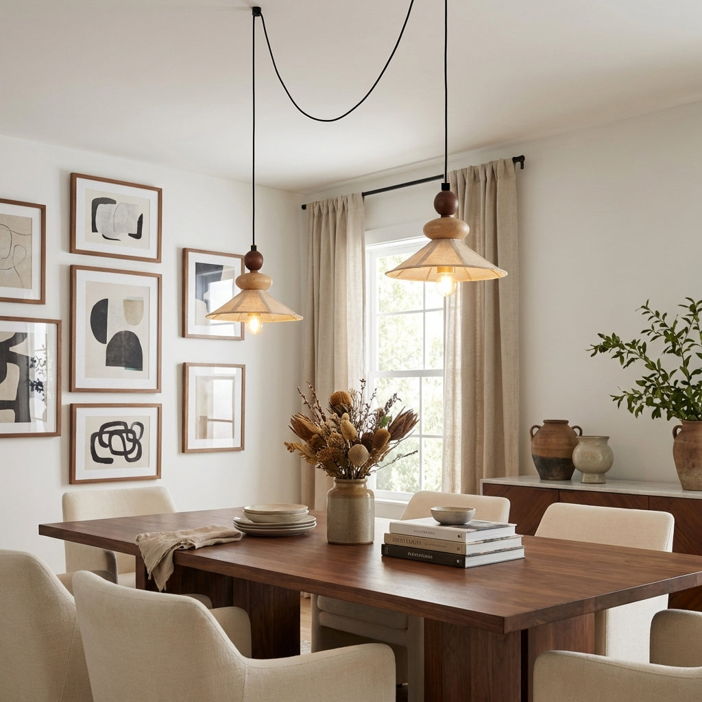 Equinox Displacement Wood Pendant Lamp — product view 3