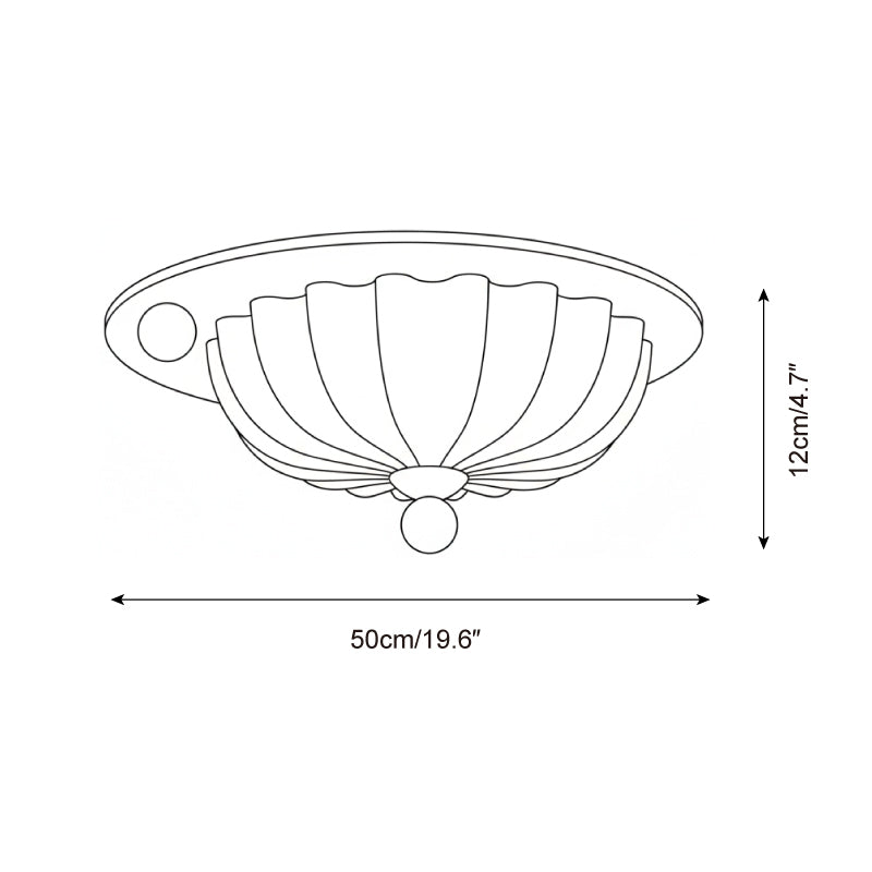 Scallop Crest Glass Ceiling Lamp — product view 5
