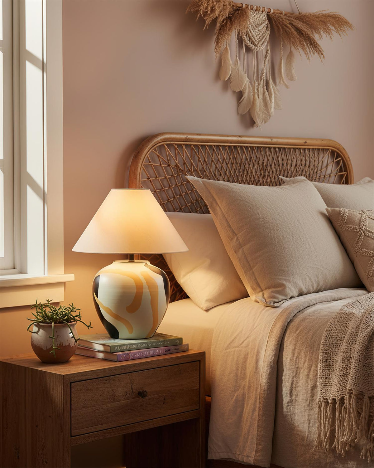 Desert Swirl Metal Table Lamp — product view 2