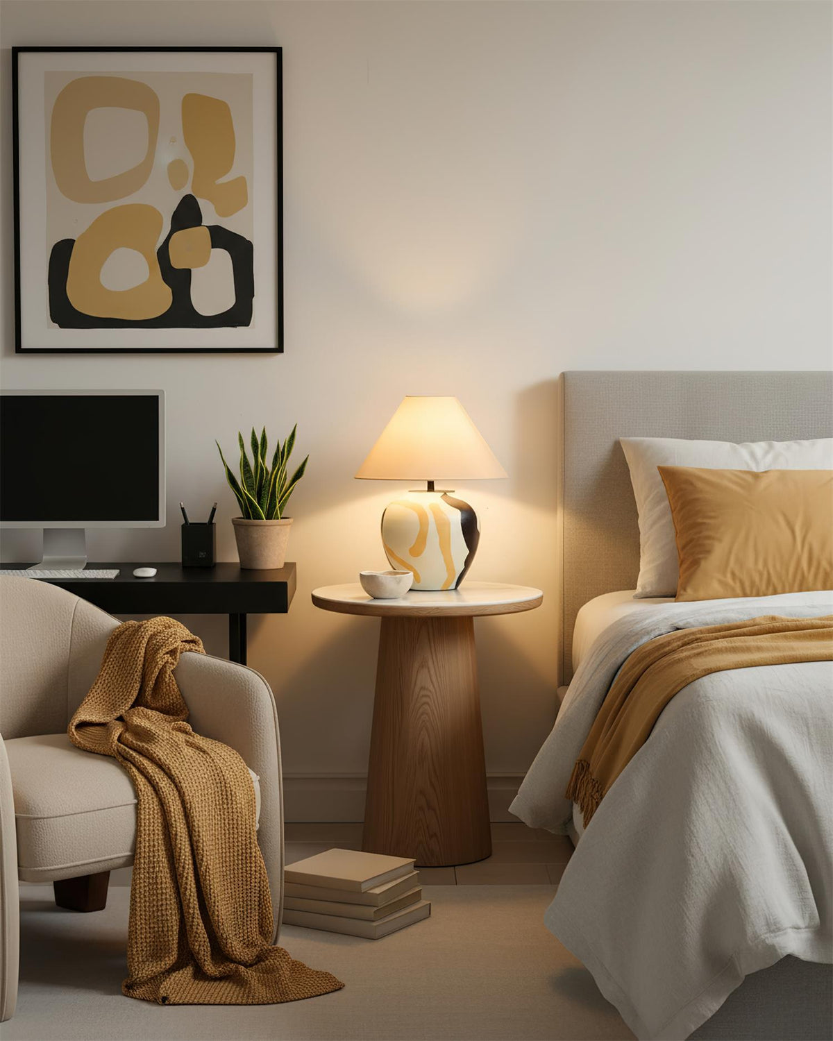 Desert Swirl Metal Table Lamp — product view 4
