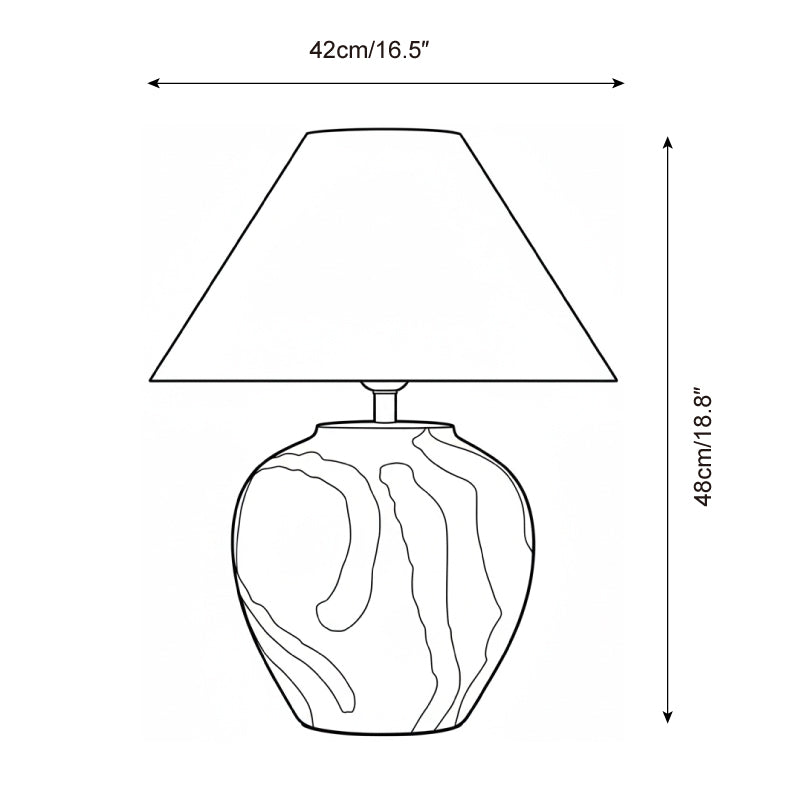 Desert Swirl Metal Table Lamp — product view 5
