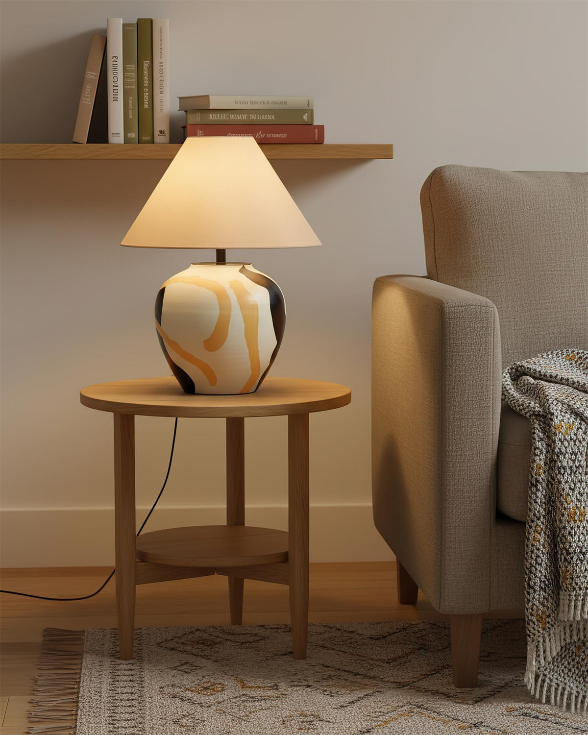 Desert Swirl Metal Table Lamp — product view 12