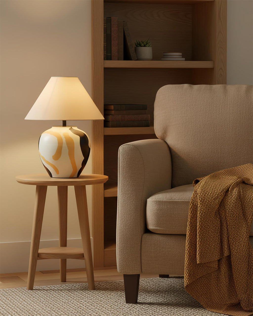 Desert Swirl Metal Table Lamp — product view 16