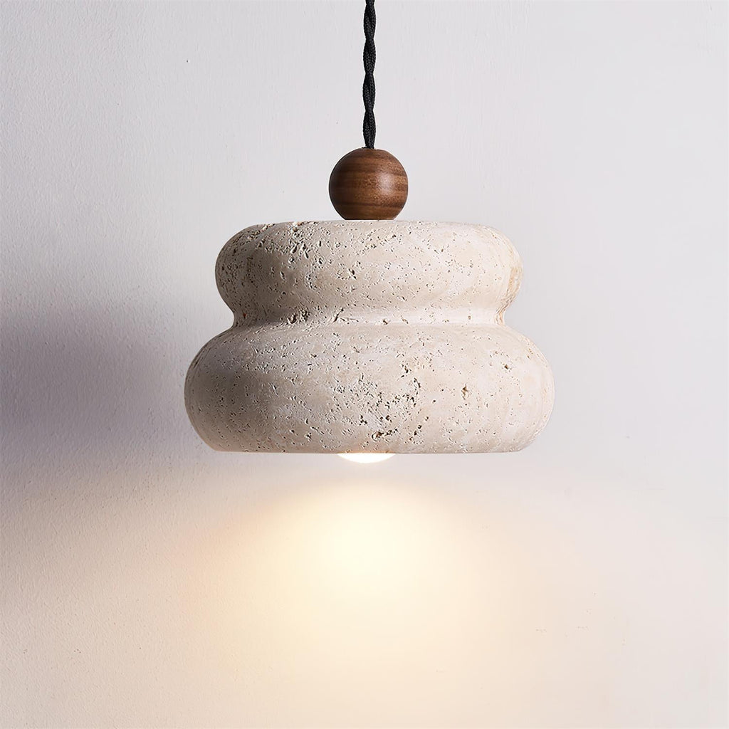 Cava Stack Travertine Pendant Lamp — product view 2