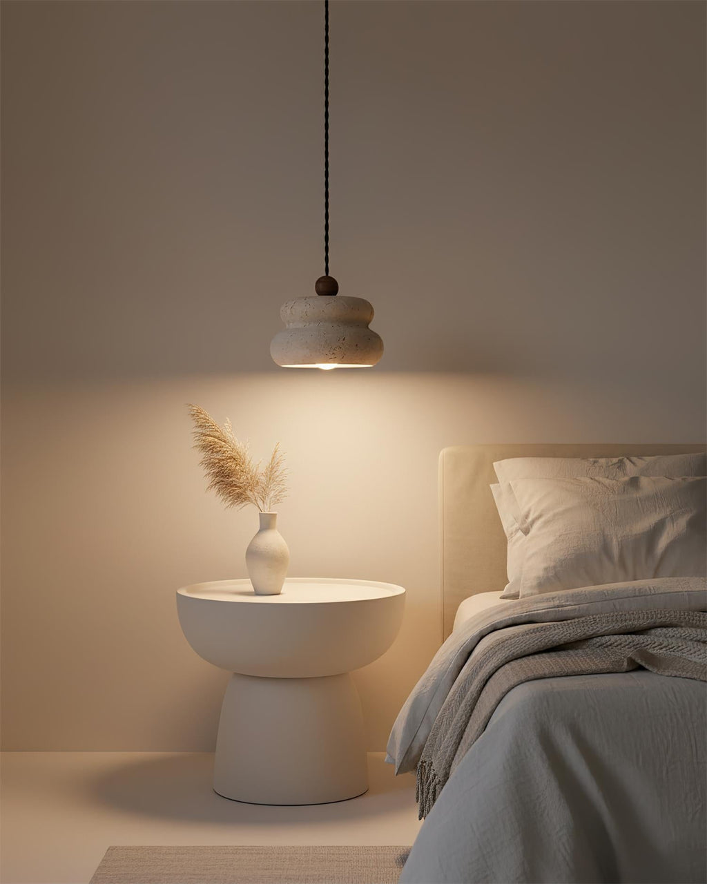 Cava Stack Travertine Pendant Lamp — product view 3