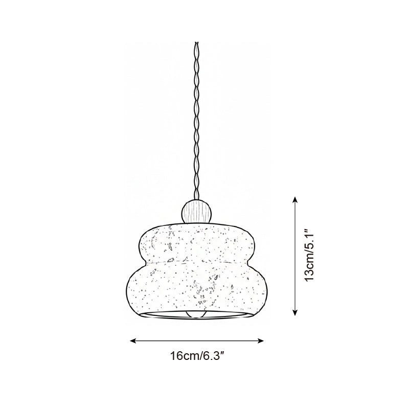 Cava Stack Travertine Pendant Lamp — product view 5