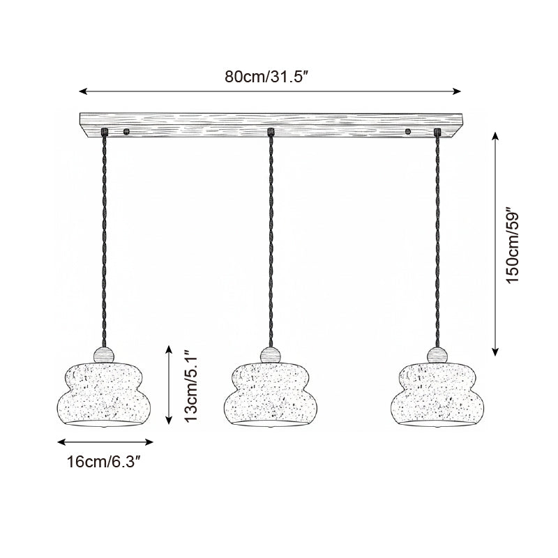 Cava Stack Travertine Pendant Lamp — product view 7