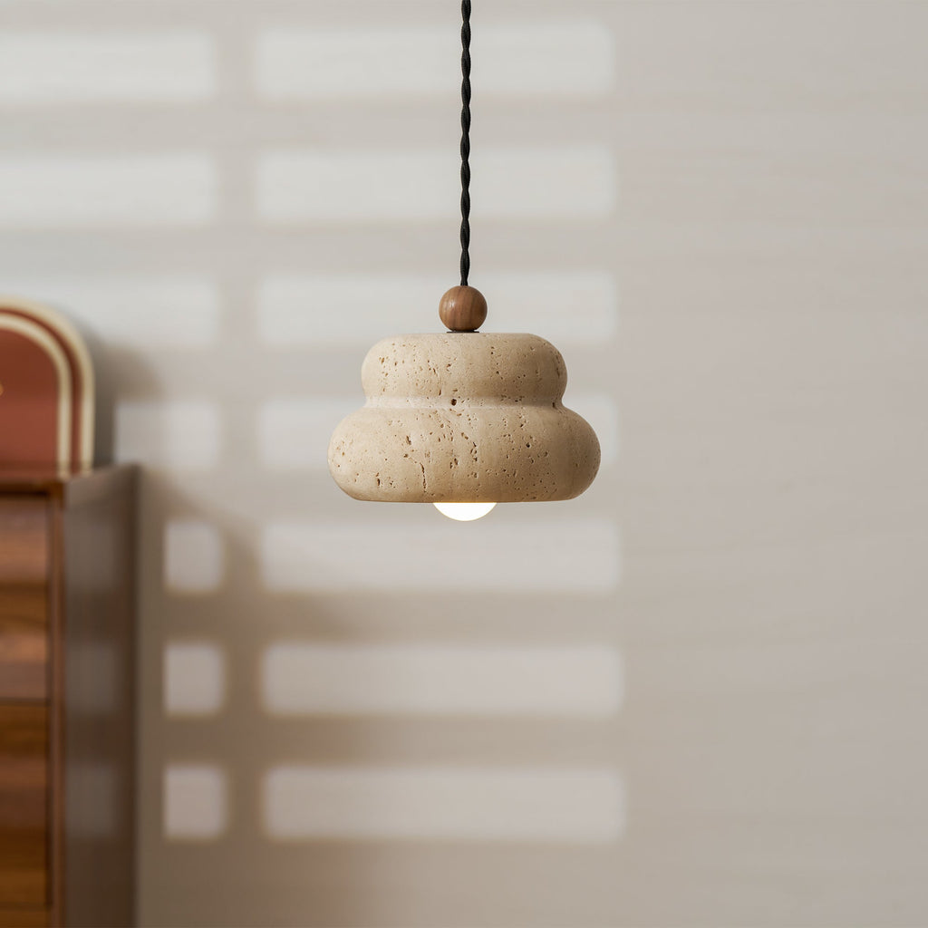 Cava Stack Travertine Pendant Lamp — product view 14