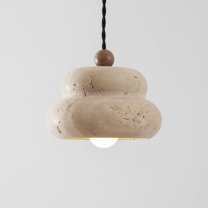 Cava Stack Travertine Pendant Lamp — product view 30