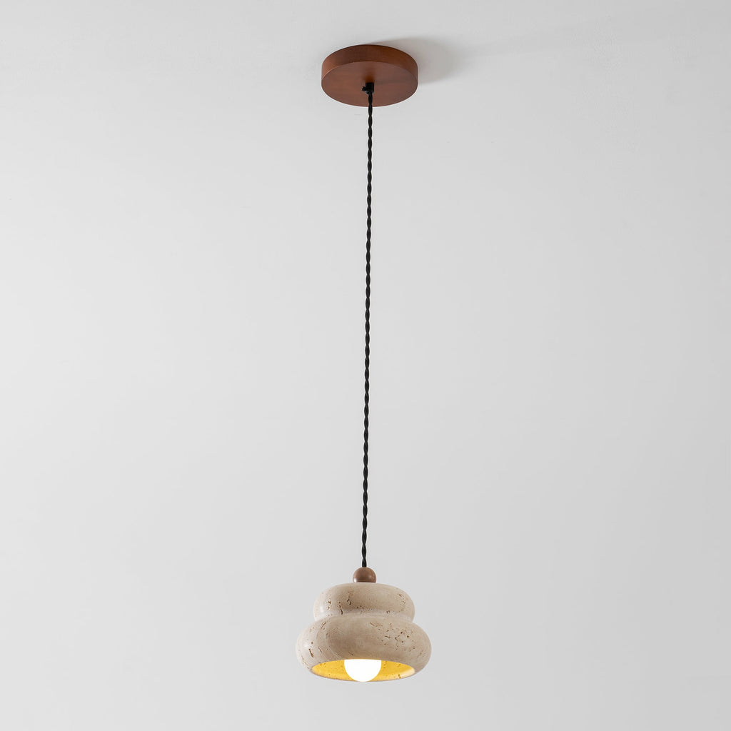 Cava Stack Travertine Pendant Lamp — product view 34
