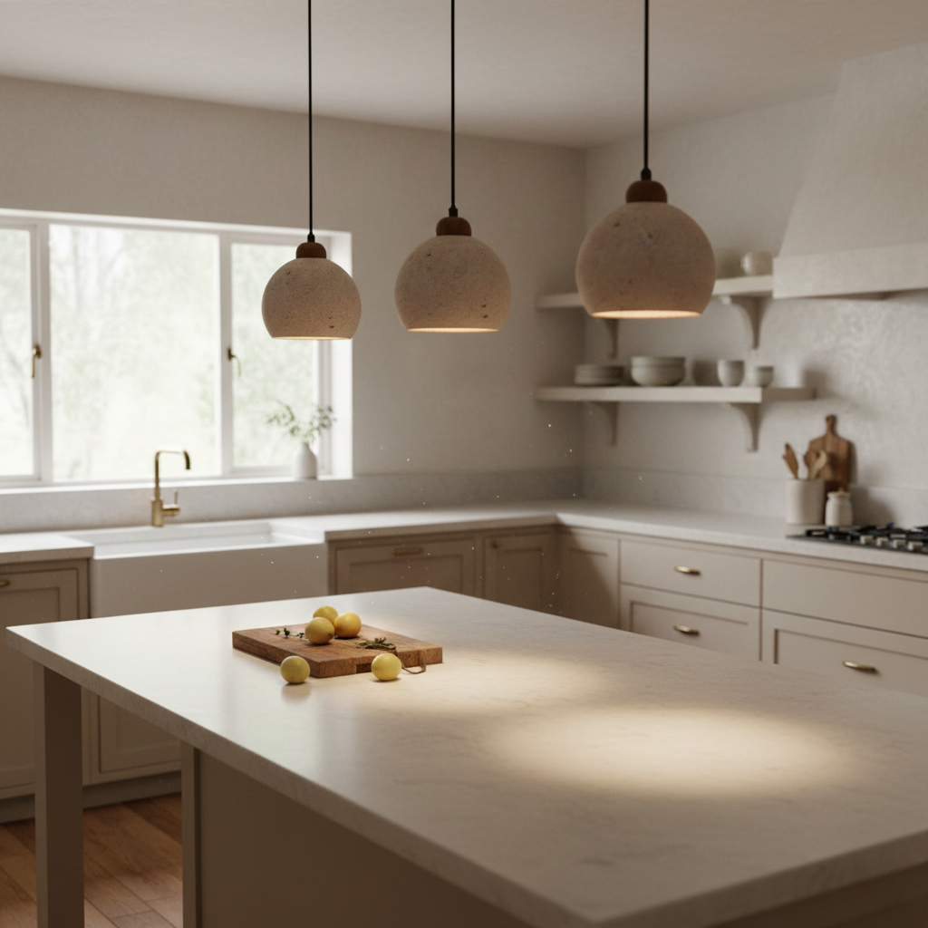 Earthform Travertine Pendant Lamp — product view 10