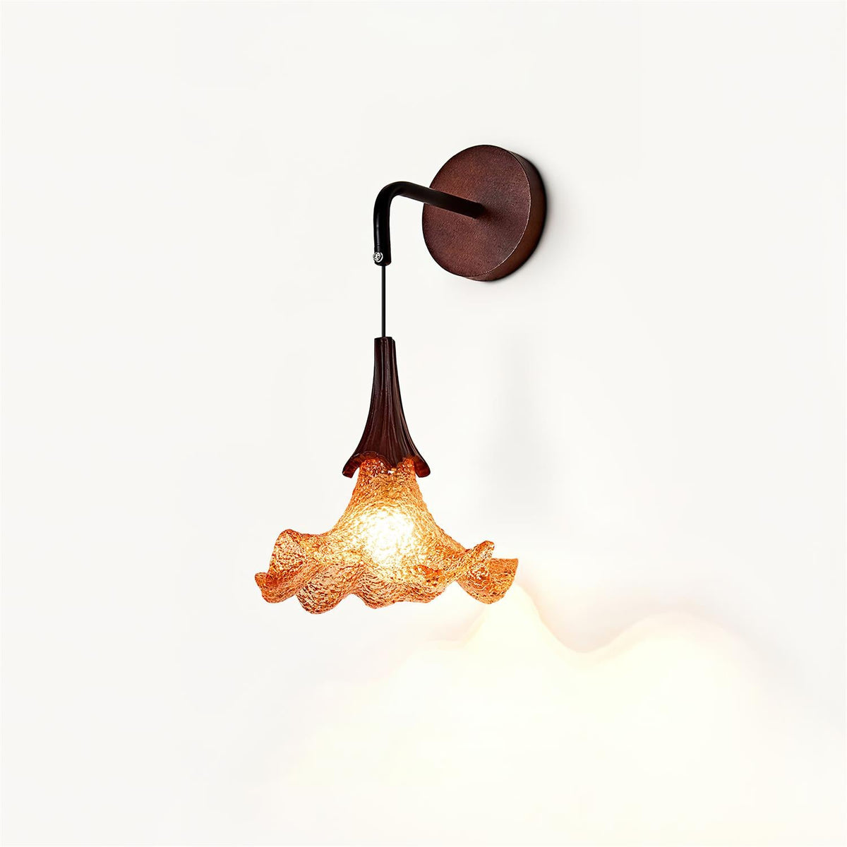 Flickering Blossom Wood Wall Lamp — product view 4