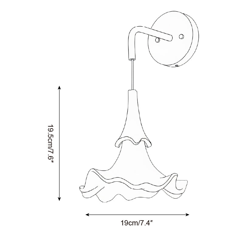 Flickering Blossom Wood Wall Lamp — product view 6