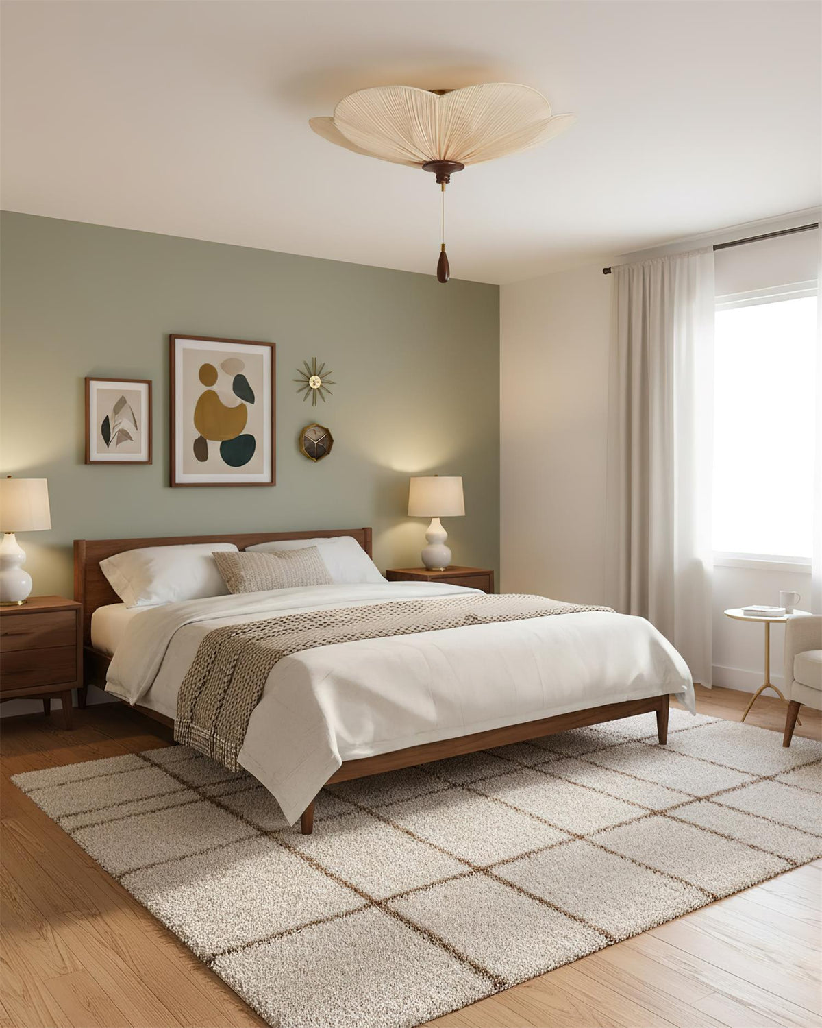 Velvet Leaf Wood Ceiling Lamp — product view 4