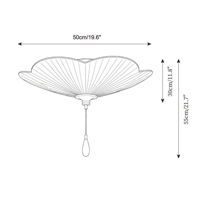 Velvet Leaf Wood Ceiling Lamp — product view 5