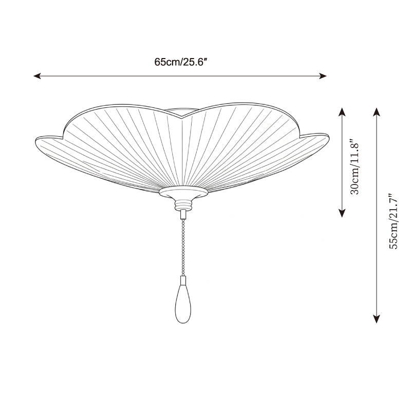Velvet Leaf Wood Ceiling Lamp — product view 6