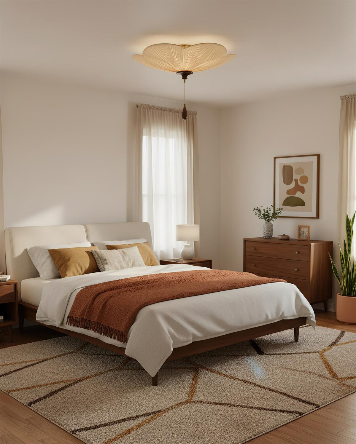 Velvet Leaf Wood Ceiling Lamp — product view 7