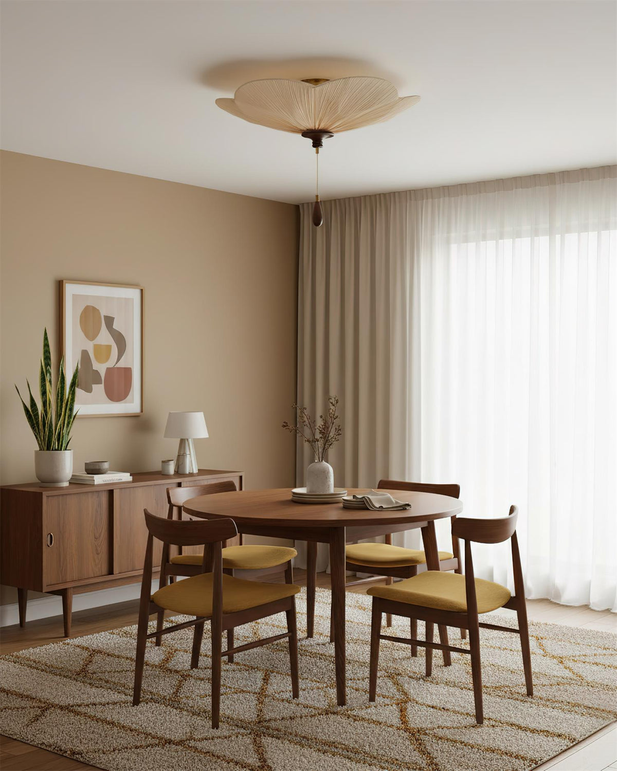 Velvet Leaf Wood Ceiling Lamp — product view 8