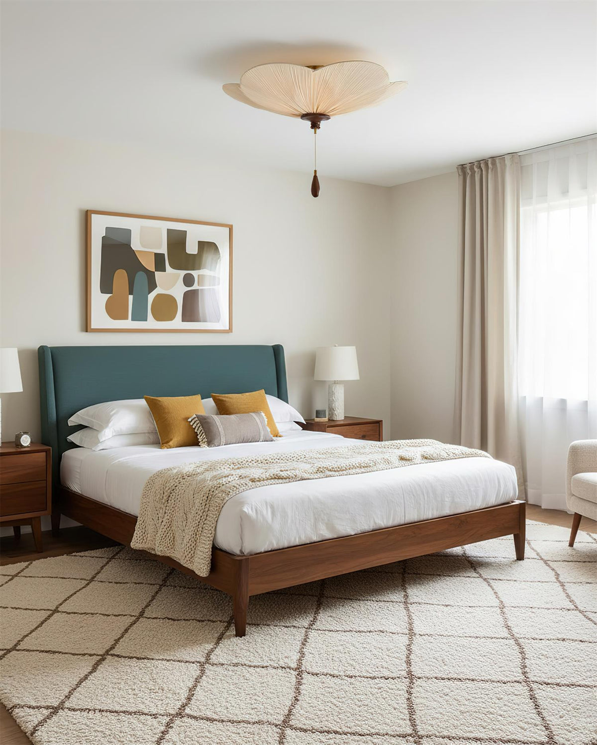 Velvet Leaf Wood Ceiling Lamp — product view 11
