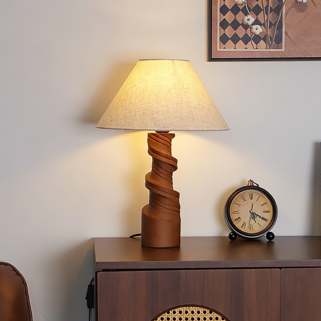 Scrollroot Wood Table Lamp — product view 4