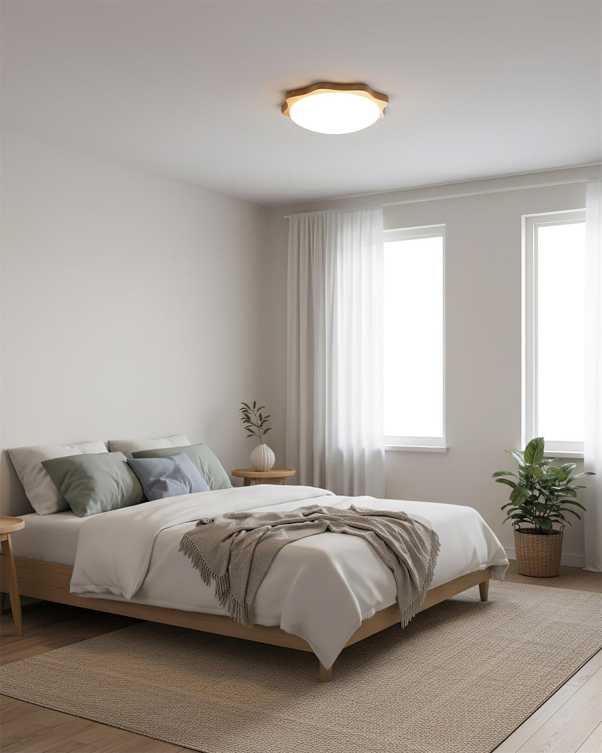 Maple Wood Ceiling Lamp — product view 3