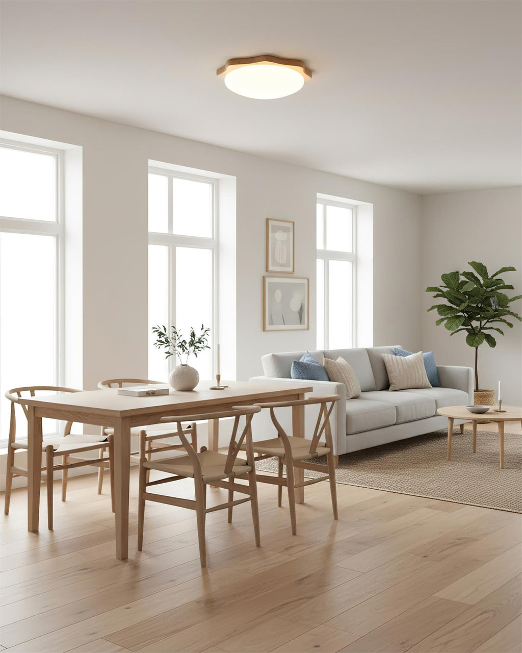 Maple Wood Ceiling Lamp — product view 9