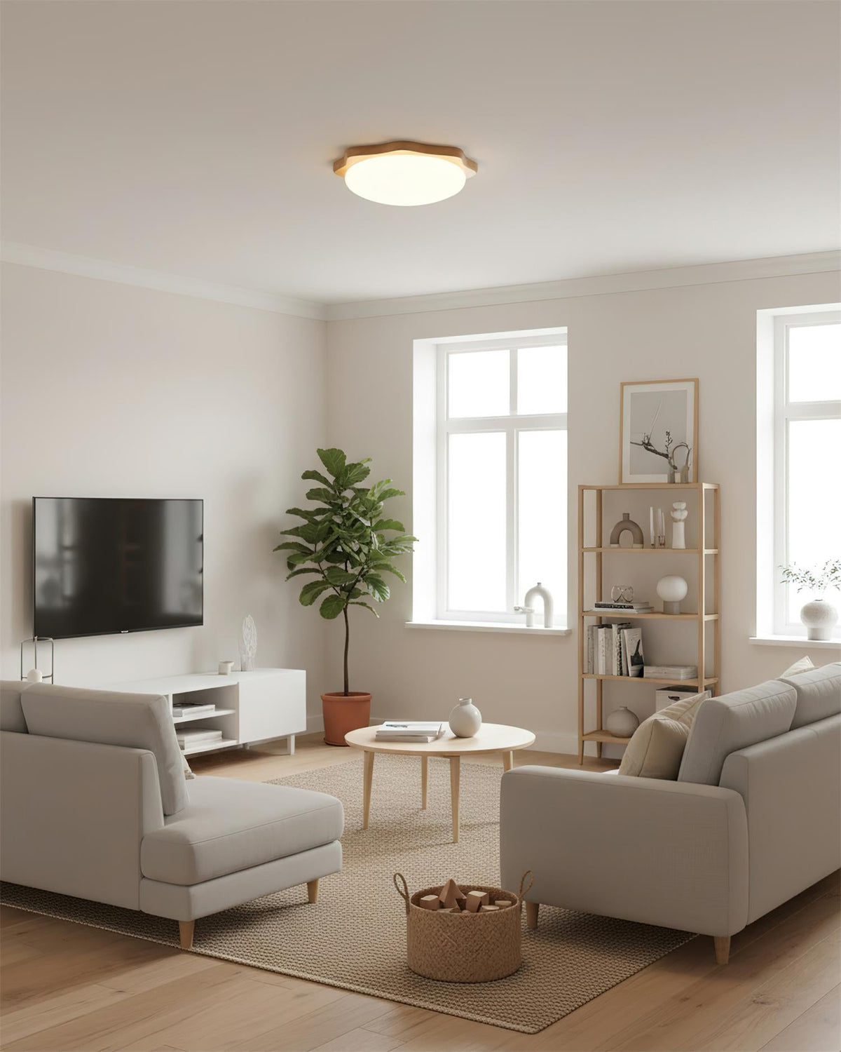 Maple Wood Ceiling Lamp — product view 10