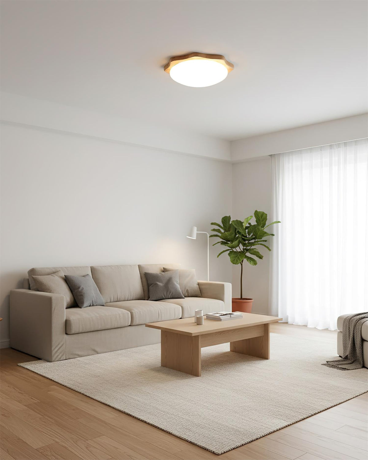 Maple Wood Ceiling Lamp — product view 14