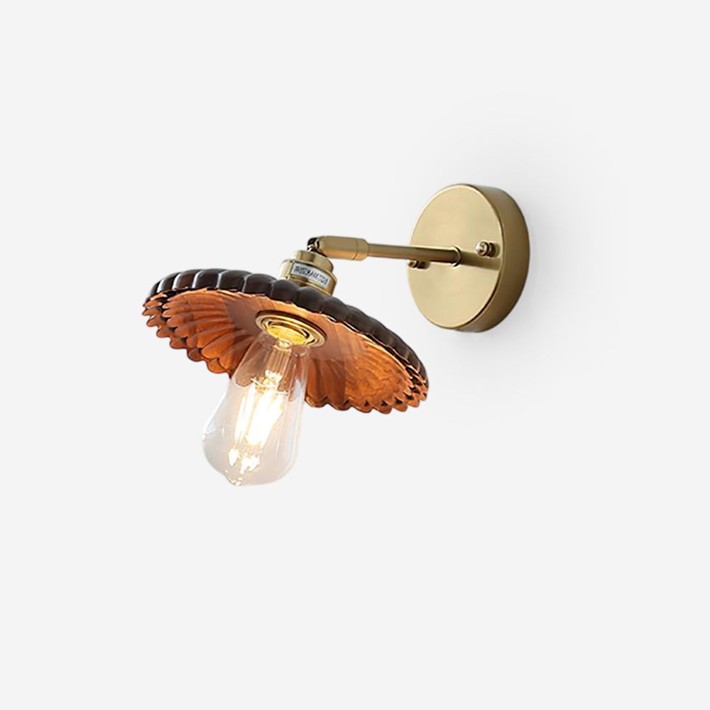 Toffee Bloom Wood Wall Lamp — product view 1