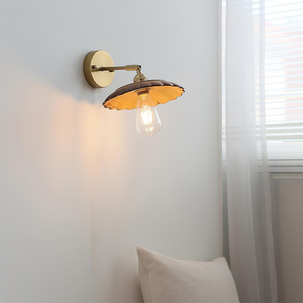 Toffee Bloom Wood Wall Lamp — product view 3