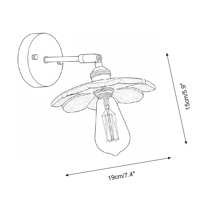 Toffee Bloom Wood Wall Lamp — product view 5