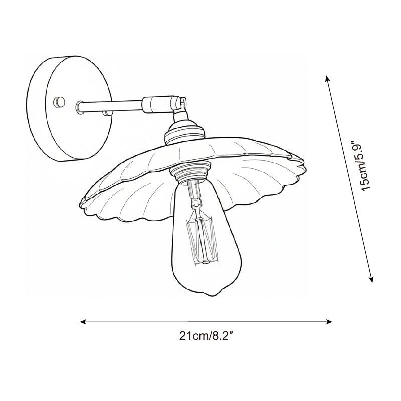 Toffee Bloom Wood Wall Lamp — product view 6