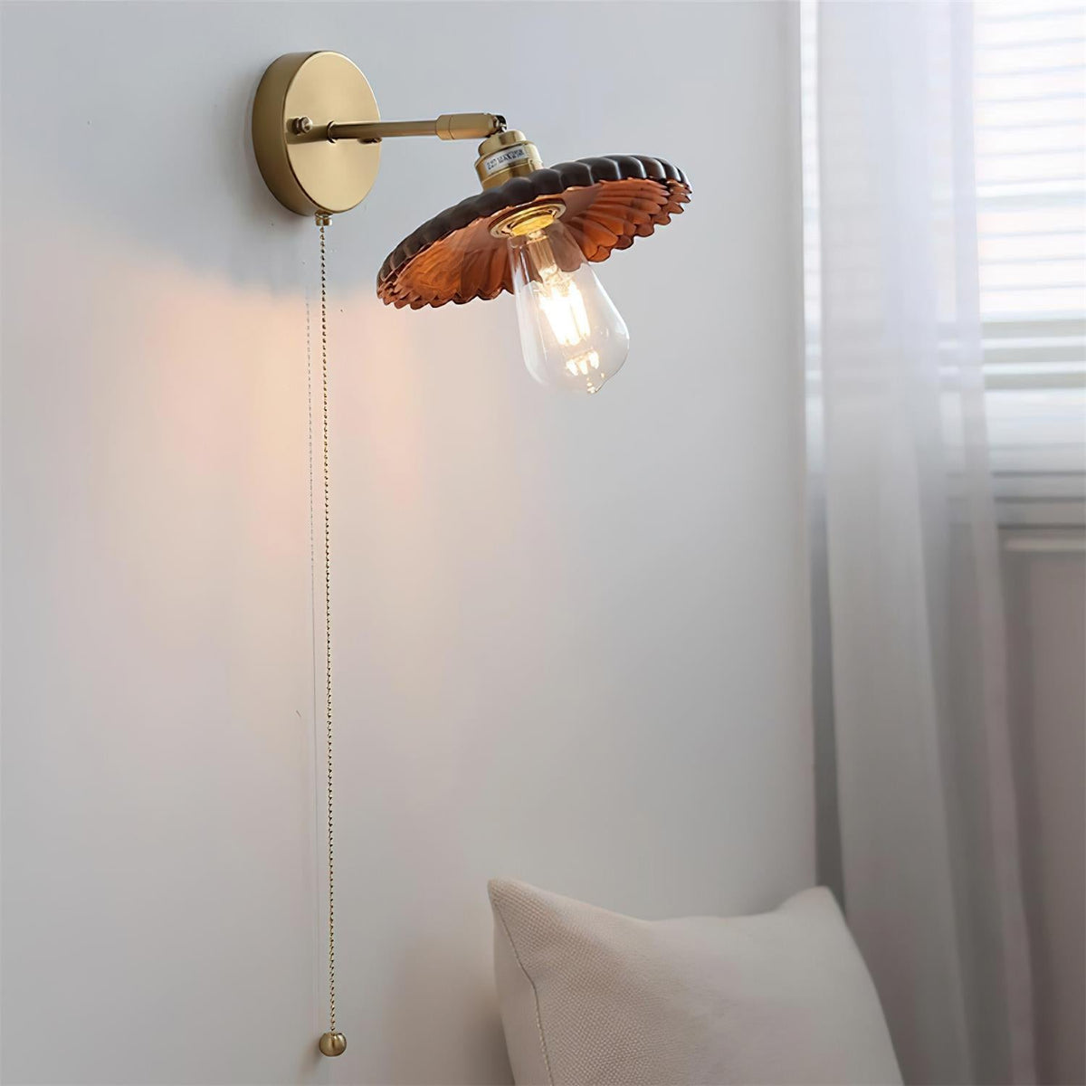 Toffee Bloom Wood Wall Lamp — product view 11